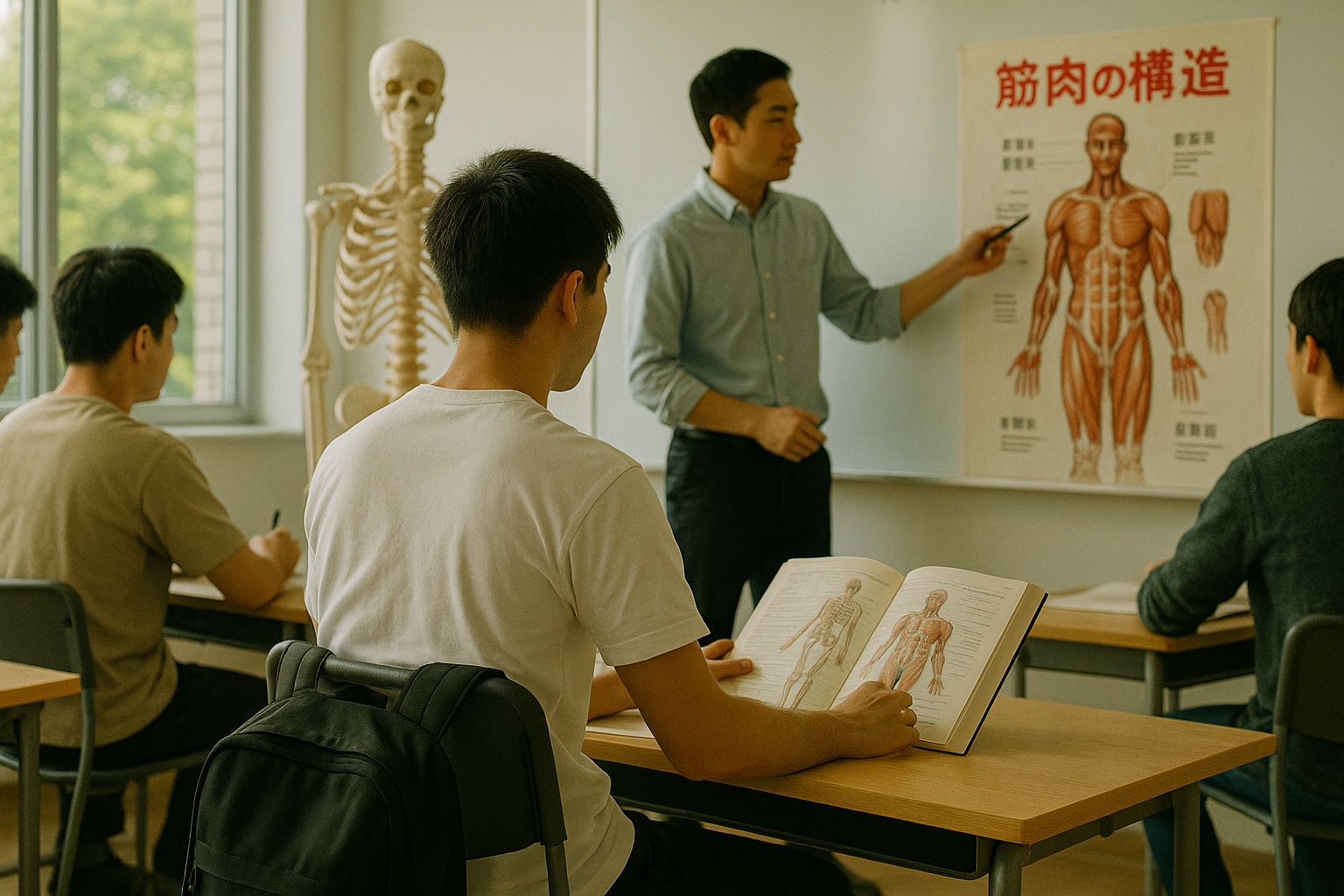 解剖学の授業風景