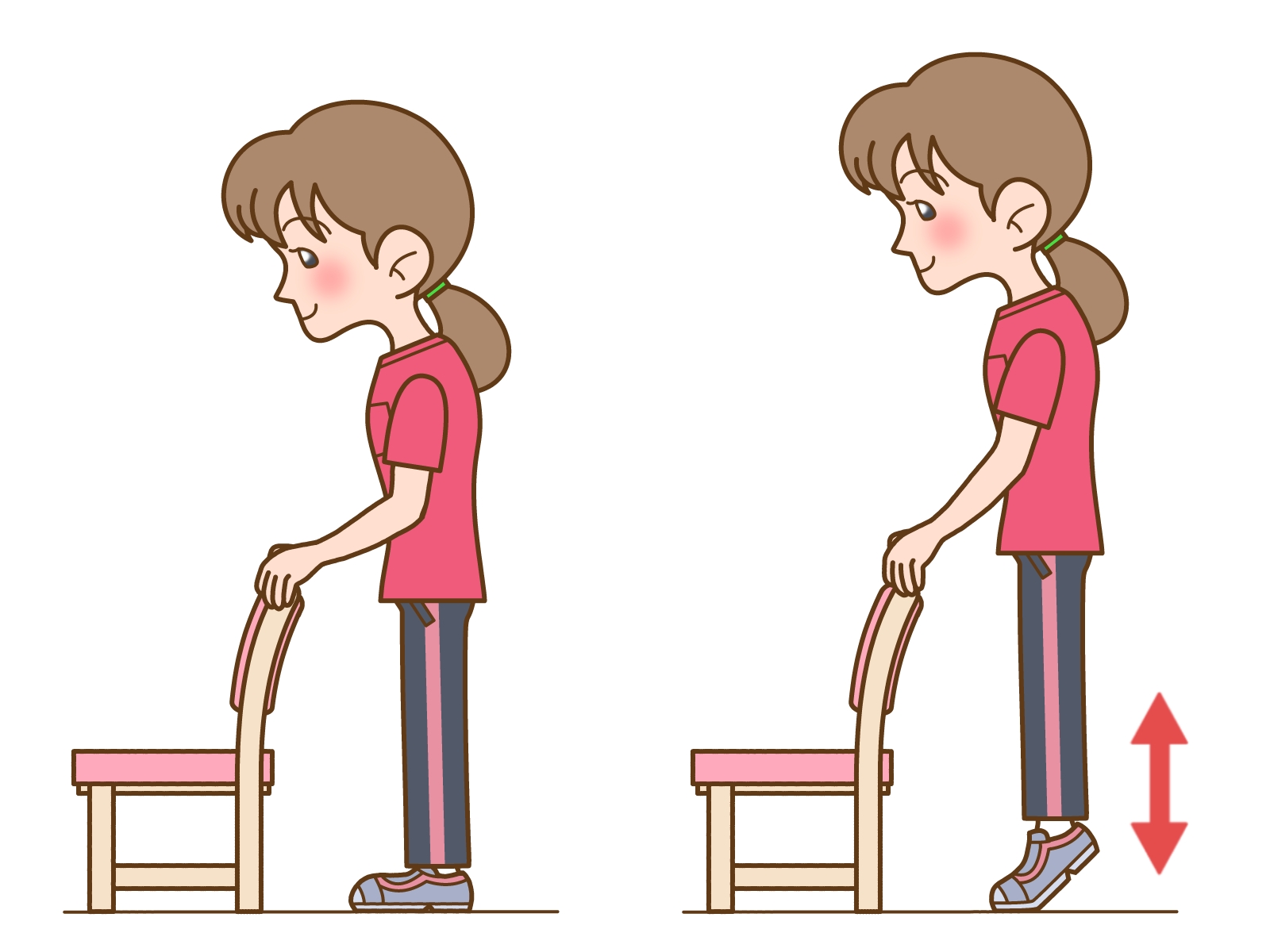 カーフレイズ(立位)